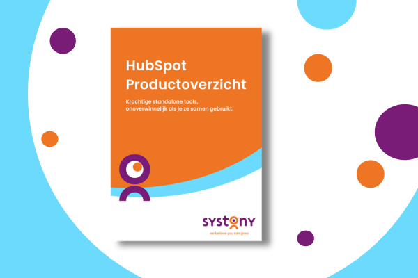 Mock-up HubSpot Productoverzicht