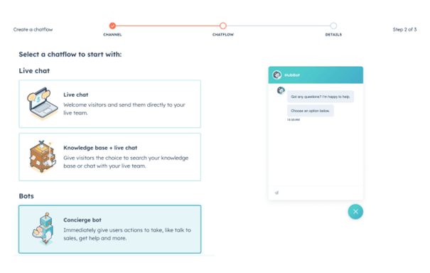 Configuratie van de AI-chatbot van HubSpot