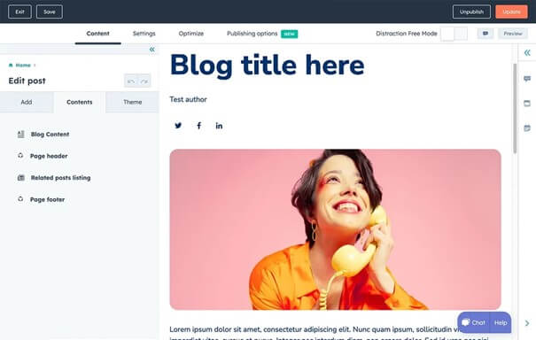 Creëer een blog met de intuïtieve blogtool van HubSpot