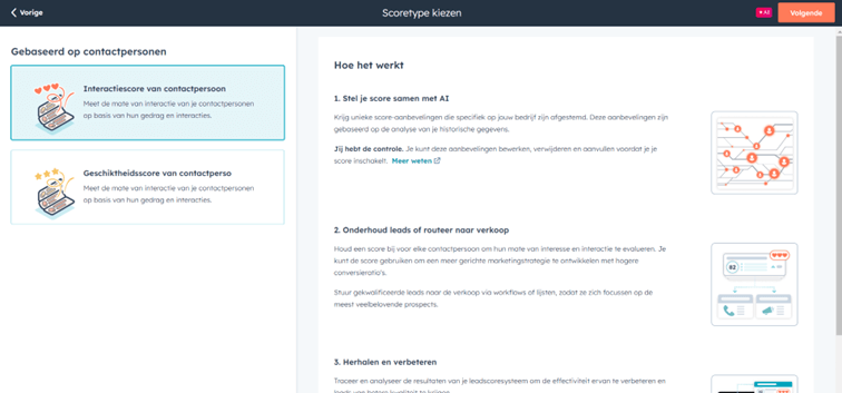 Leadscores met AI in HubSpot