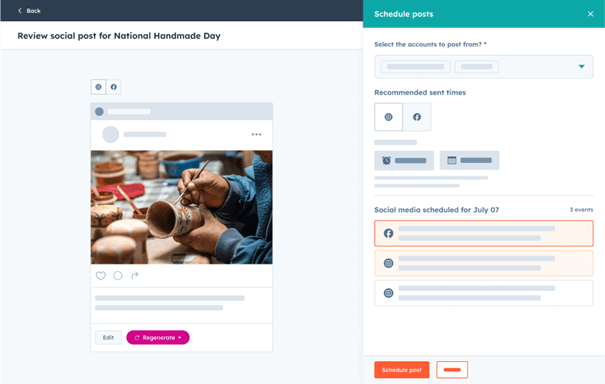 Social mediaberichten plannen met HubSpot