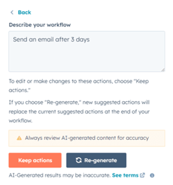 Workflows in HubSpot wijzigen met AI
